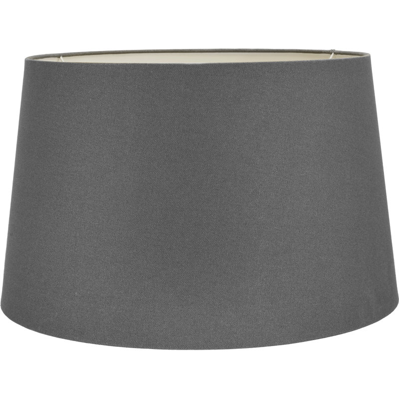 Lorin Cotton Empire Lamp Shade, Grey, 22cm H x 29cm W x 35cm D