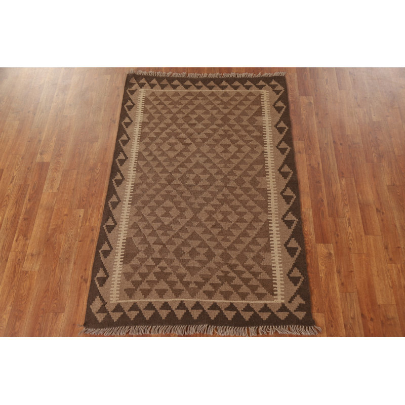Reversible Kilim Wool Area Rug 3x5