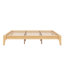 Base de lit plateforme en bois avec support en lattes de bois-136381562