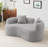 66.93 Inch Curved Loveseat Full Compression Sponge Sofa-1134214748-1109076973