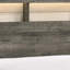 Ensemble de chambre pour grand lit, gris, blanc, bois de frêne clair, bois noir, ensemble de 3 pièces avec 2 tables de chevet-130622934