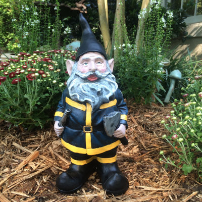 Nowaday Gnome Sports Transportation Fantasy & Sci-Fi Gnomes Tropical Weather Resistant UV Resistant Stone Fiberstone Resin Garden Statue