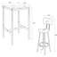 Ensemble table et tabourets de bar (3 personnes), pieds antidérapants, dossiers confortables, couleur marron et blanc, idéal pour les restaurants (3 personnes avec 2 tabourets), cloisons en fer massif, surface imperméable, parfait pour les bars de cuisine.