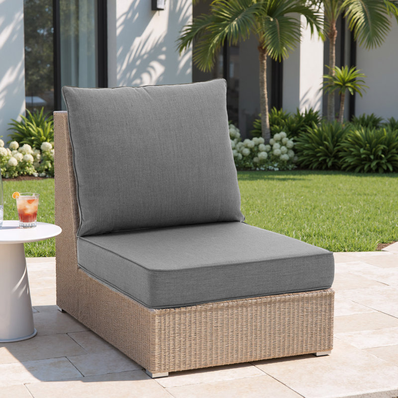 Ensemble de coussins extérieurs Henley Sunbrella pour meubles de patio ou de jardin, SMOKY GRAY