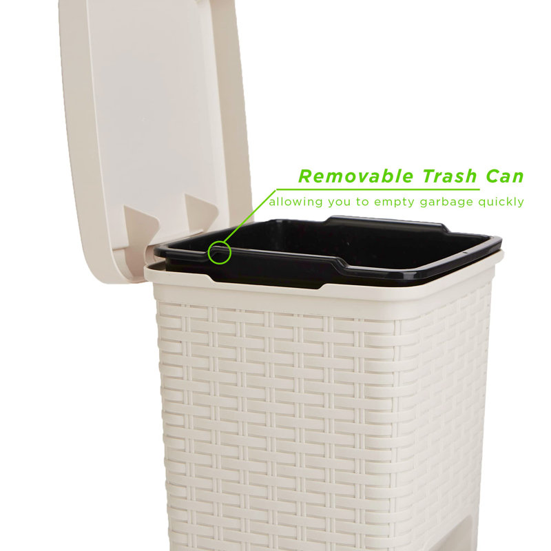 Poubelle de recyclage en plastique 1,58 gallons