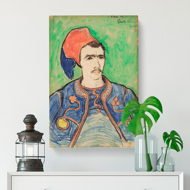 The Zouave by Vincent Van Gogh - Wrapped Canvas Painting, 76cm H x 50cm W x 3cm D