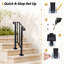 Ensemble de rampe d'escalier Winado 1-Step en métal noir avec poteaux-136958328