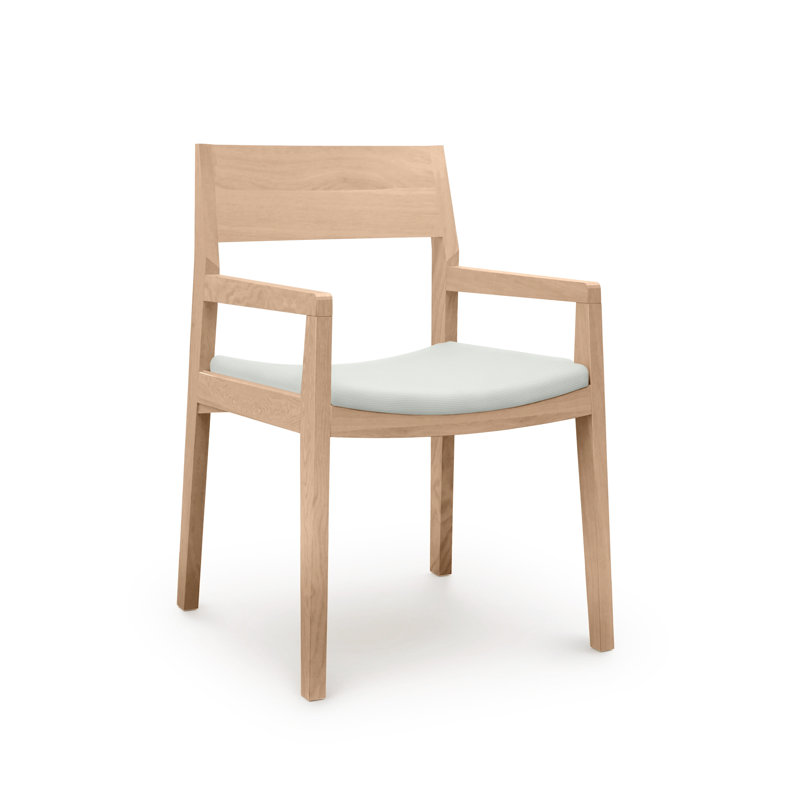Fauteuil en microsuède Iso, Toile toile naturelle Sunbrella, Chêne naturel