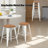 Upholstered Seat Stools with Metal Frame-10508795-10508743-5260182