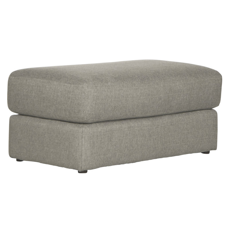 Brytanni Upholstered Ottoman, Gray 100% Polyester