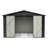 10 X 8 Ft. All Black Metal Storage Shed with Metal Base Frame Kit