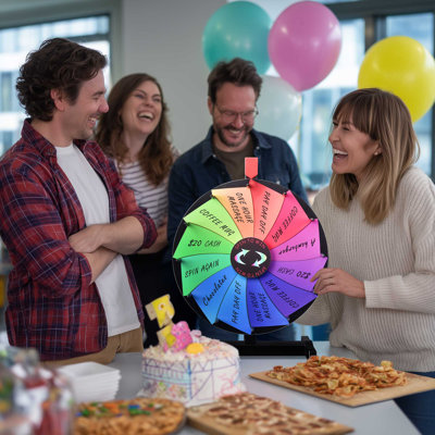 Roue de prix WinSpin 15 pouces - roulette de table 12 emplacements avec marqueur effaçable à sec