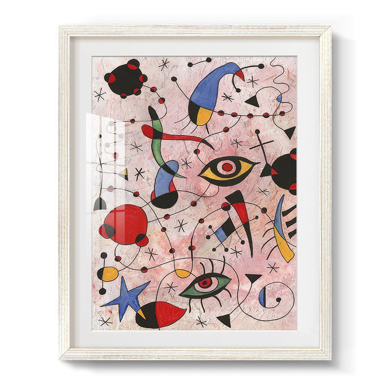 Miro Memoirs II - Impression encadrée, H 28,5 po x l 20,5 po, Blanc