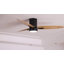 Ventilateur de plafond encastré 56 "avec lumière - pales en bois massif et télécommande, design noir moderne