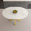 Élégante table de salle à manger ronde avec longueur réglable et base en acier au carbone robuste pour une durabilité et une polyvalence modernes