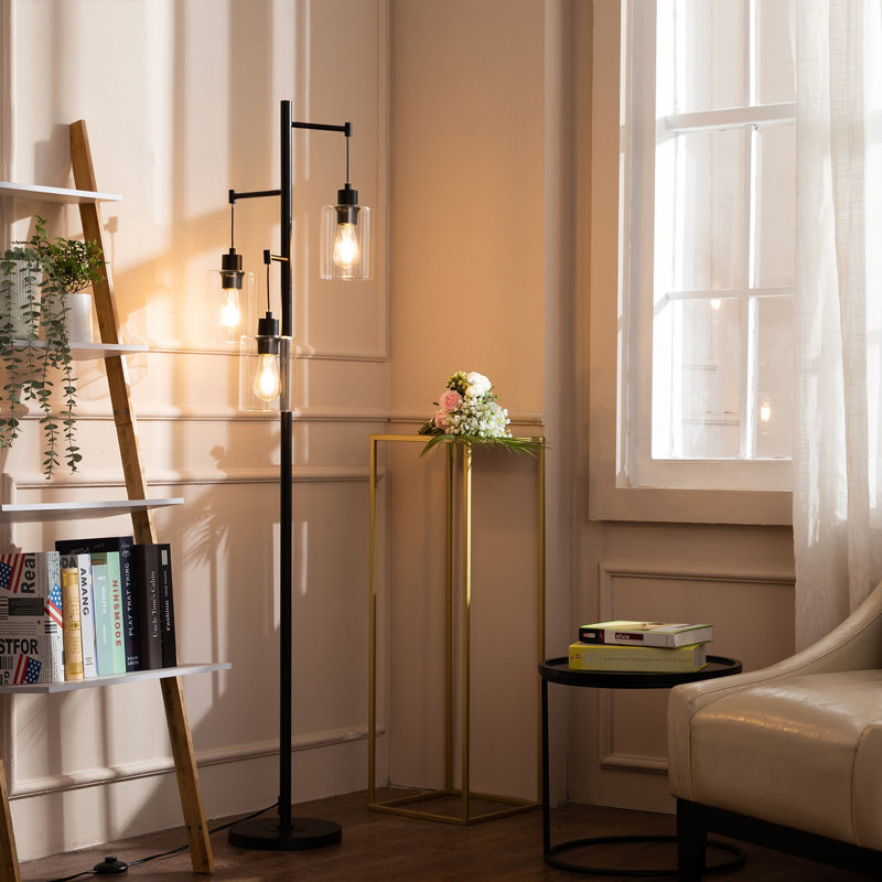 Hansell 65" Tree Floor Lamp with 3 Bulbs Included