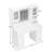 American - Style Vanity Desk With White Exterior, 6 Drawers, Big Mirror And 3 Warm Lights Table Extra Large Mirror, Drawers Shelves, Ideal For Bedroom Use