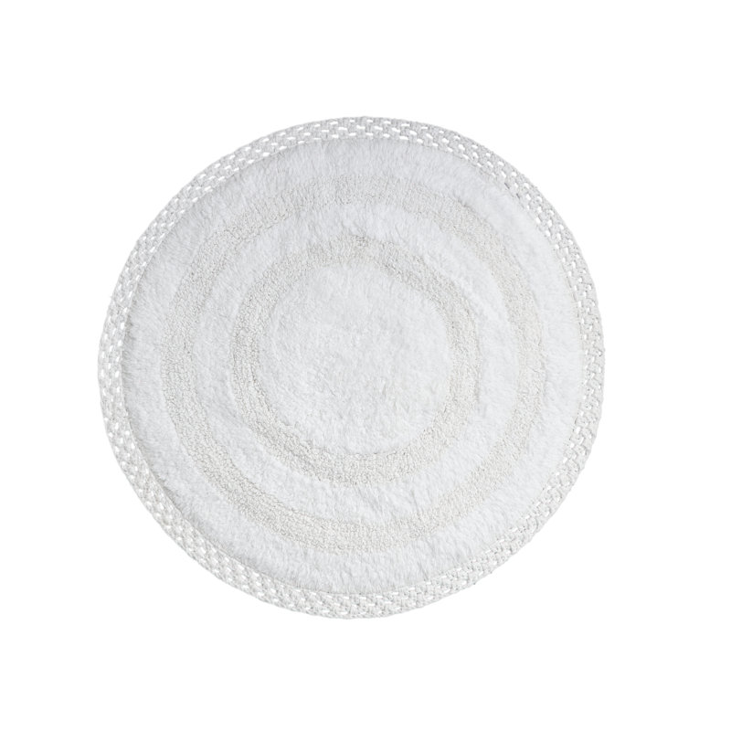 Adiraica 100% Cotton Bath Rug, White