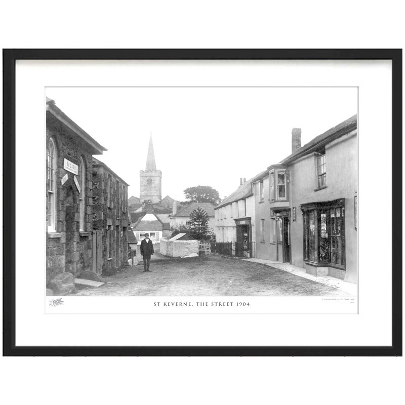 St Keverne, The Street 1904 by Francis Frith - Single Picture Frame Print, 60cm H x 80cm W x 2.3cm D