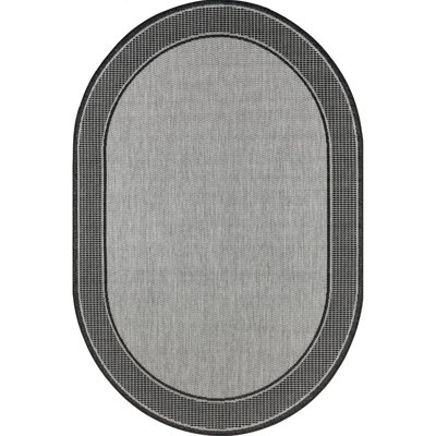 Tapis d'intérieur / extérieur gris tissé à la machine Mcelfresh