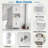 Freestanding Tall Bathroom Cabinet With 1 Drawer, 2 Cabinets, 4 Soft-close Doors, 2 Adjustable Shelves And Open Storage-97141174