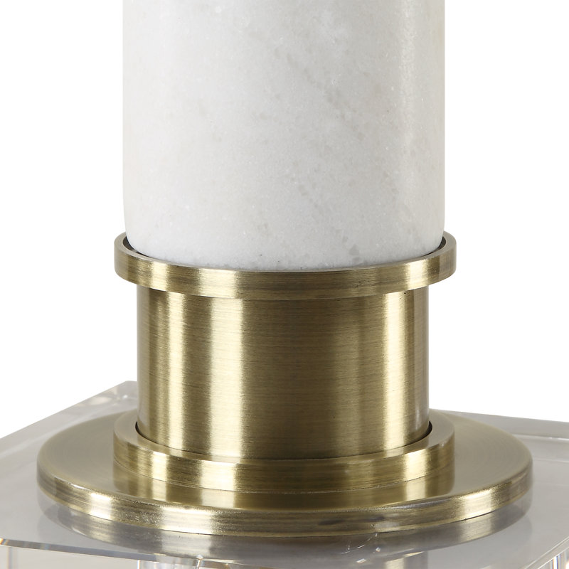 Itsaso White Marble Table Lamp