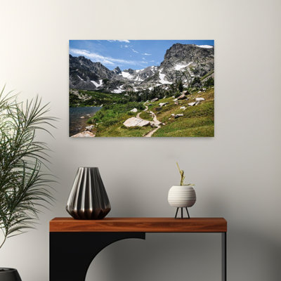 Contemporary Art Peaceful Serene Abstract Pine Tree Forest Landscape Wall Art 1 Piece Wrapped Canvas Wall Art