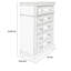 Commode 5 tiroirs Norcross, blanc antique
