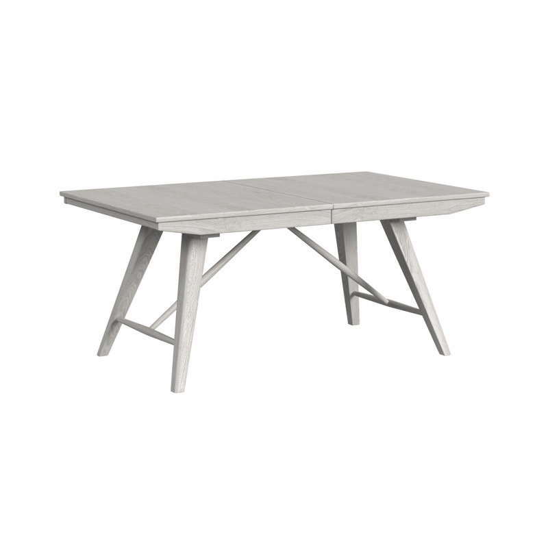 Catriona 40" Wide Solid Ash Trestle Dining Table, White