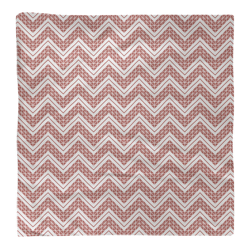 Serviette de coton à la main inversée classique Stephenie, H 0,1 po x l 22 po x P 22 po, Rose / blanc, Polyester sergé