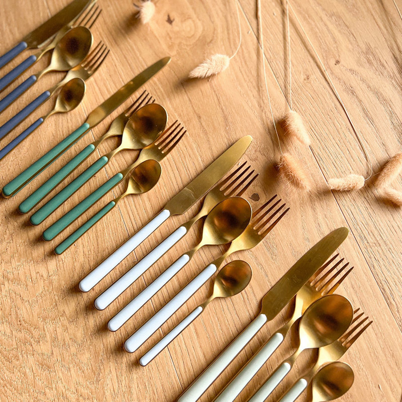 MEPRA Fantasia Stainless Steel Flatware Set, Light Blue