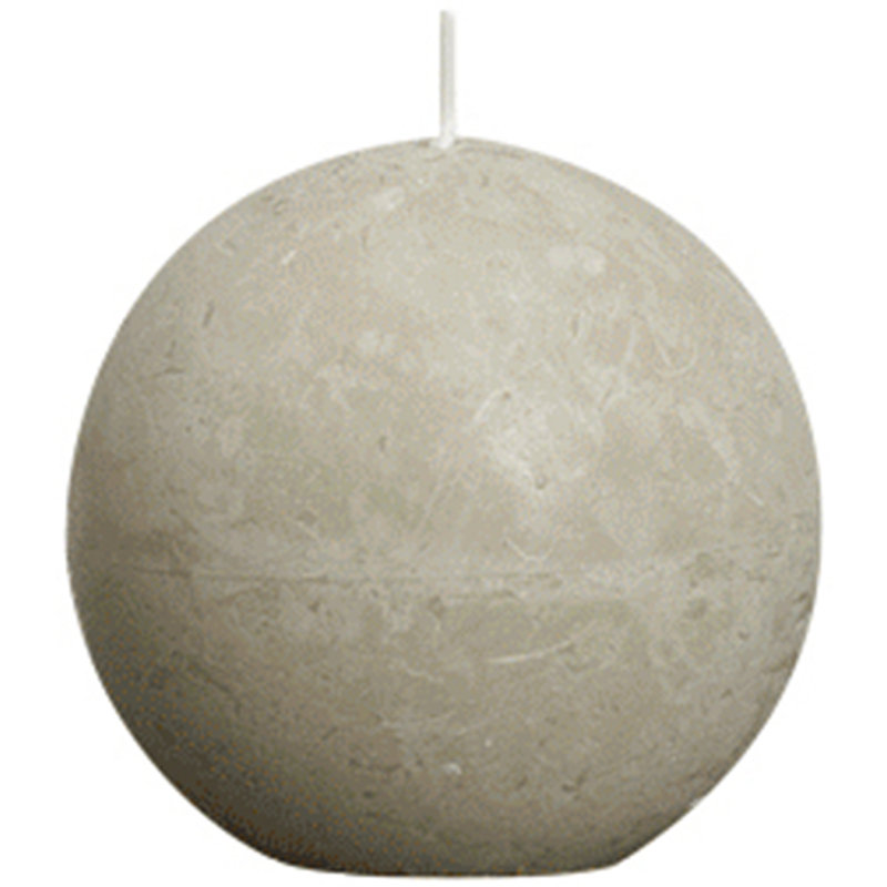 Bolsius Bolsius Rustic Ball Candle 80 mm, Pebble grey
