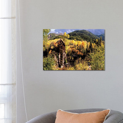 Colorado Autumn At Crystal Mill by Olena Art - Wrapped Canvas Print