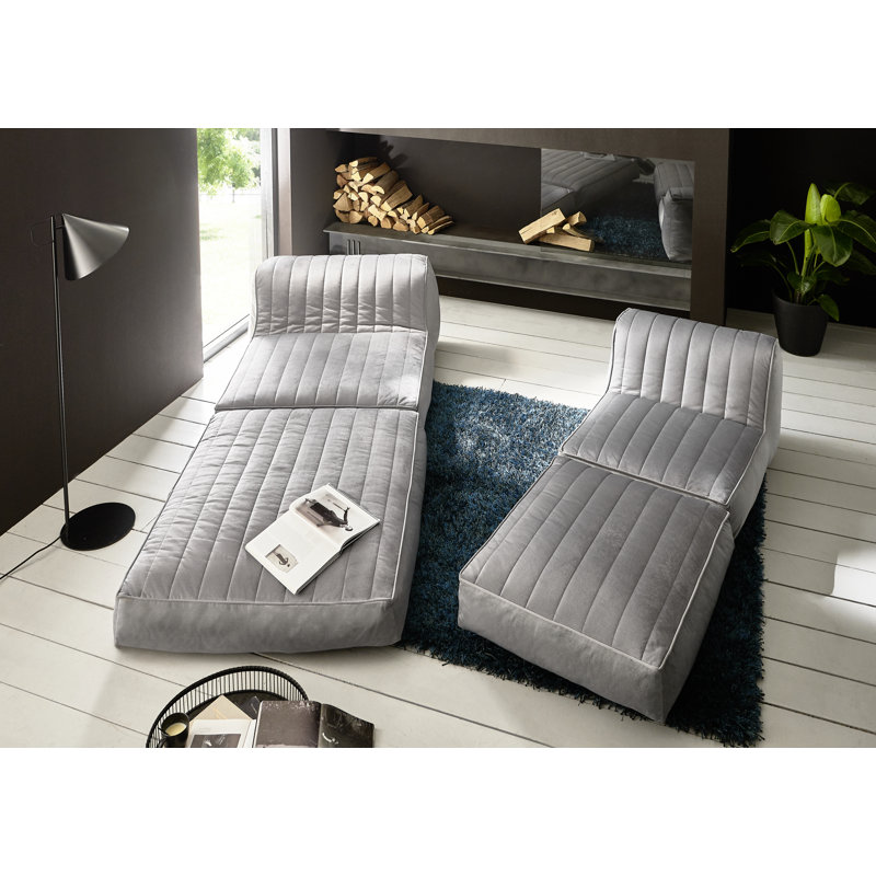 Upholstered Chaise Lounge, Polyester beige