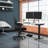 Skyscraper Electric Height Adjustable Standing Desk, Dual Motor and Digital Control with Memory, 60x24, White Top with Black Frame-843439823