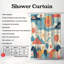 Rideau de douche 1 pièce Gentle Summer Clouds-606566003
