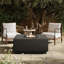 Table de foyer d'extérieur au propane en béton H 18 po x l 42 po Ella-1449692375