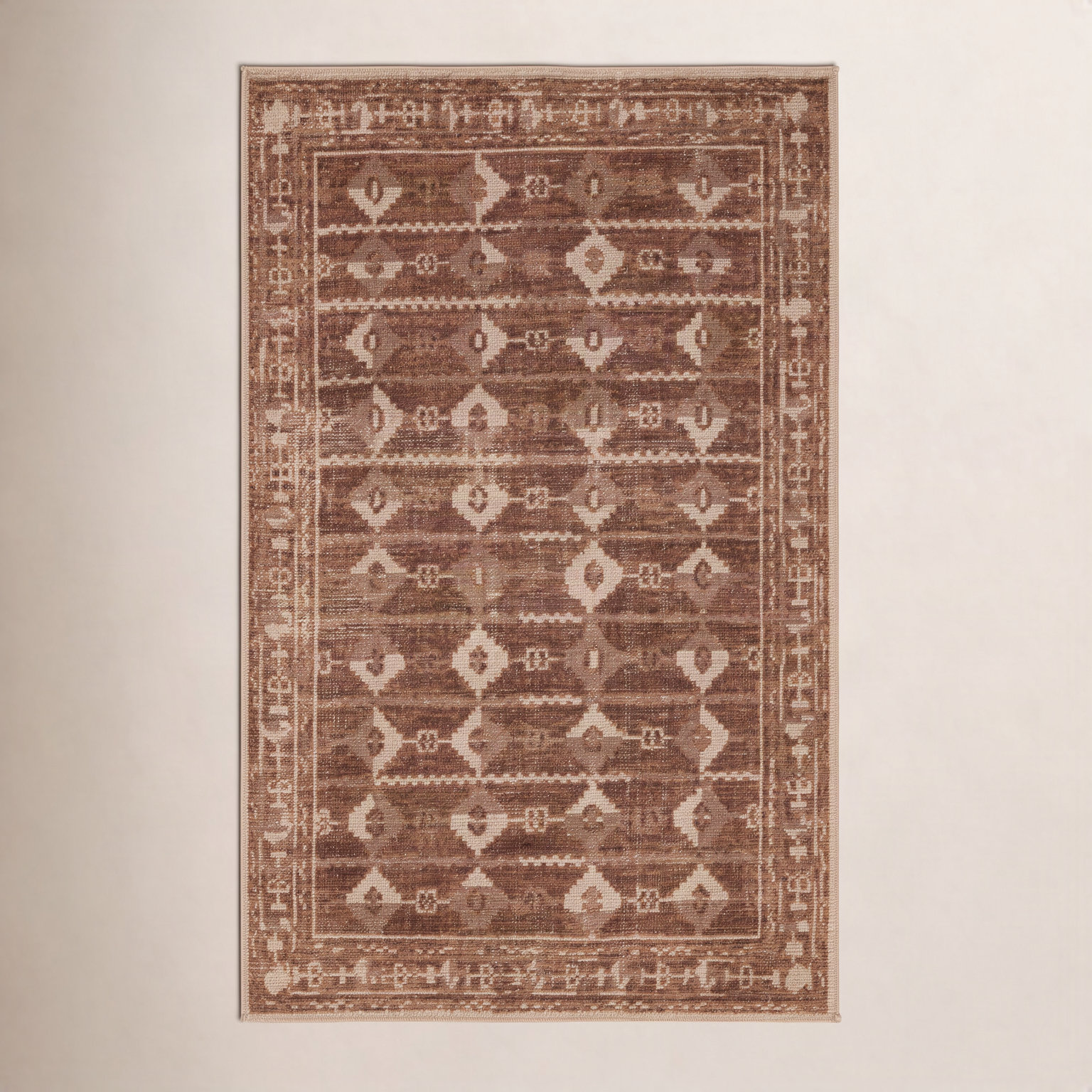 Vanna Hand-Knotted Oriental Wool Rug, Red, 6'x9'