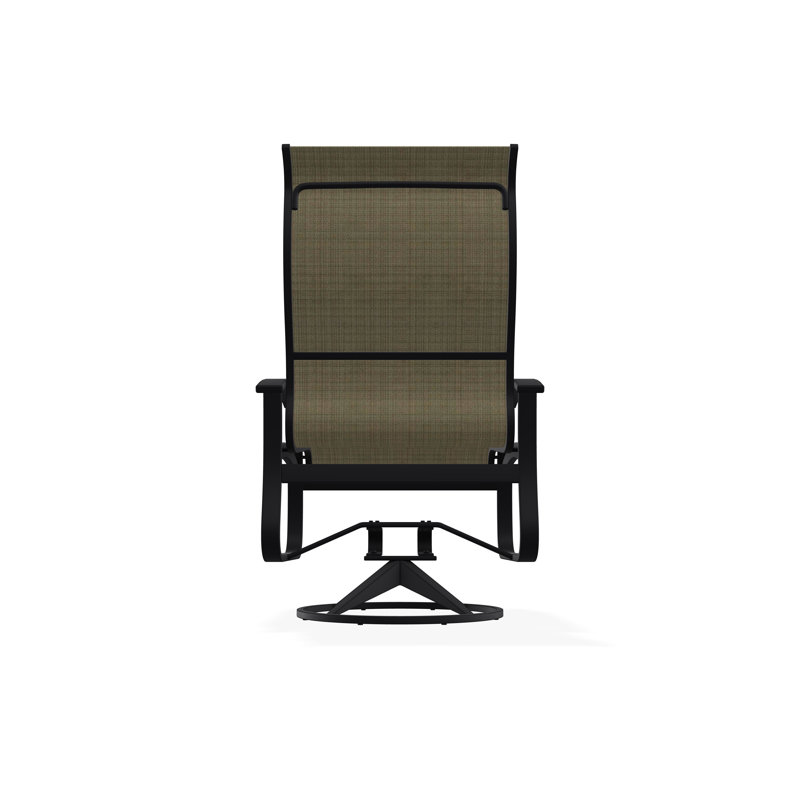 Belle Isle Outdoor Dining Chair, Elevation Stone, Black