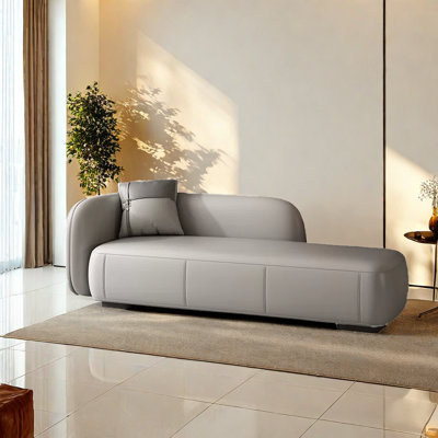Rotoli Faux Leather Chaise Lounge