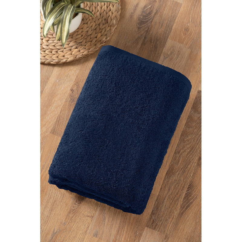 Midweight Bath Sheet, Navy Blue