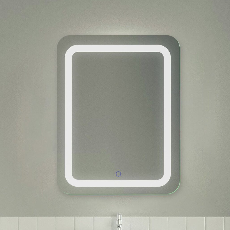 Porphyrion Metal Flat Wall Mirror, 24" W x 34" H