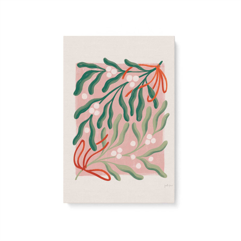 «Christmas Greenery I», reproduction sur toile, 18" H x 12" W x 1.25" D, Wrapped Canvas