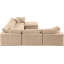 Canapé modulaire réversible en velours de large de 160 po avec repose-pieds Issah-87141509