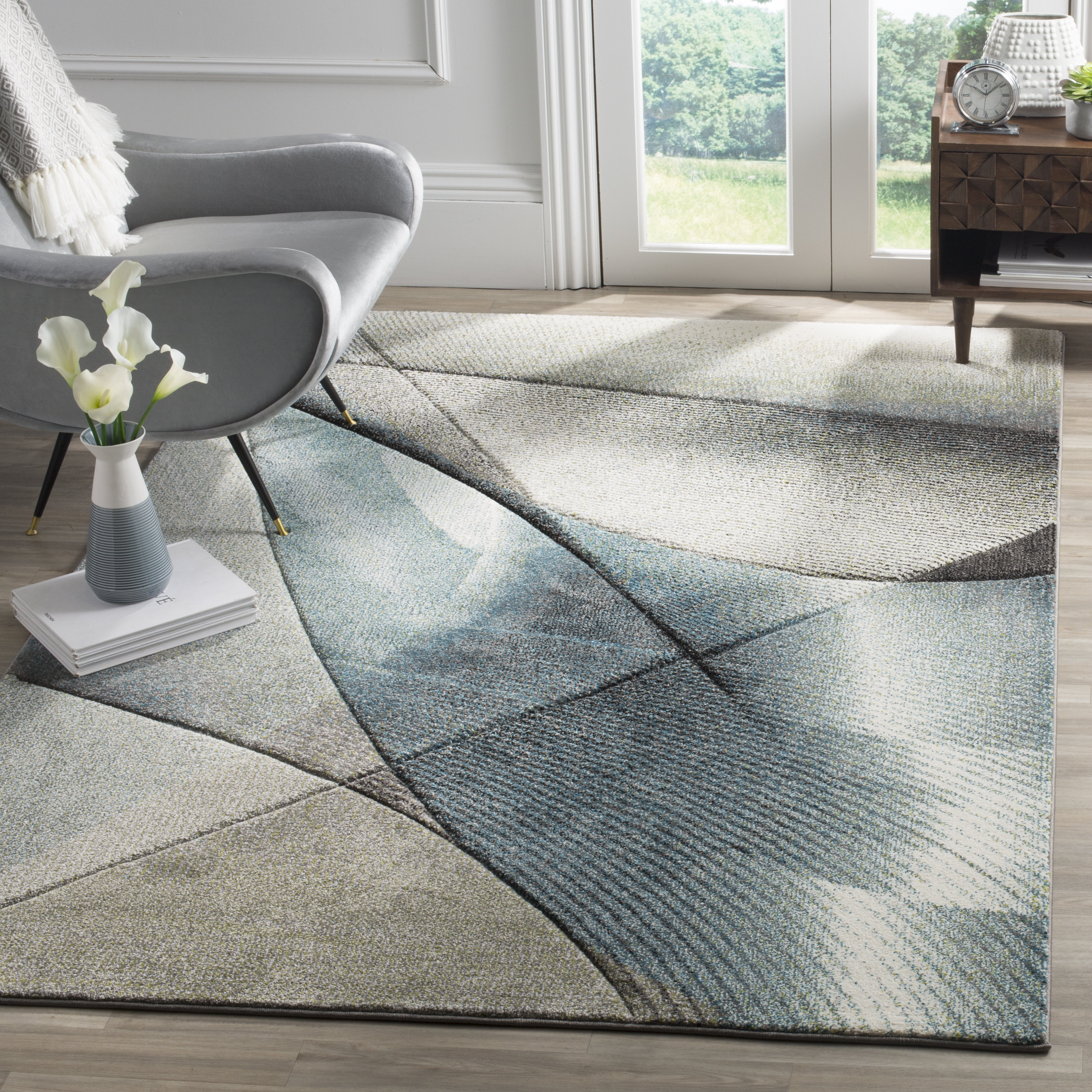Ivy Bronx Akia Power Loom Grey Rug Reviews