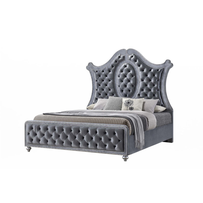 Lit tapissier luxueux 1pc, Très grand