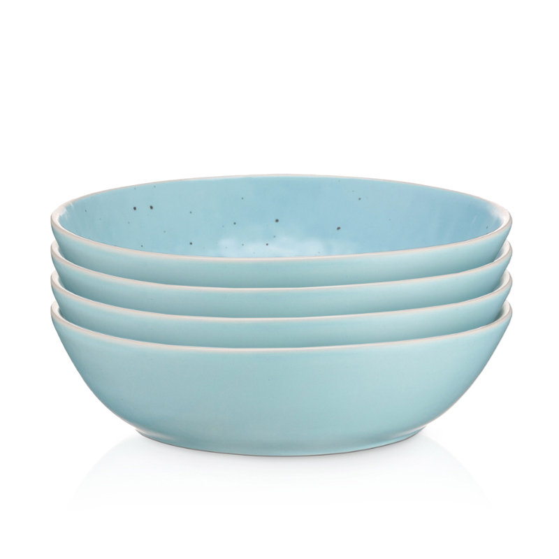 Stone Lain Elena 4-Piece Bowl Set Stoneware, Blue