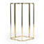 Table de bout de forme libre 24 po or et verre noir