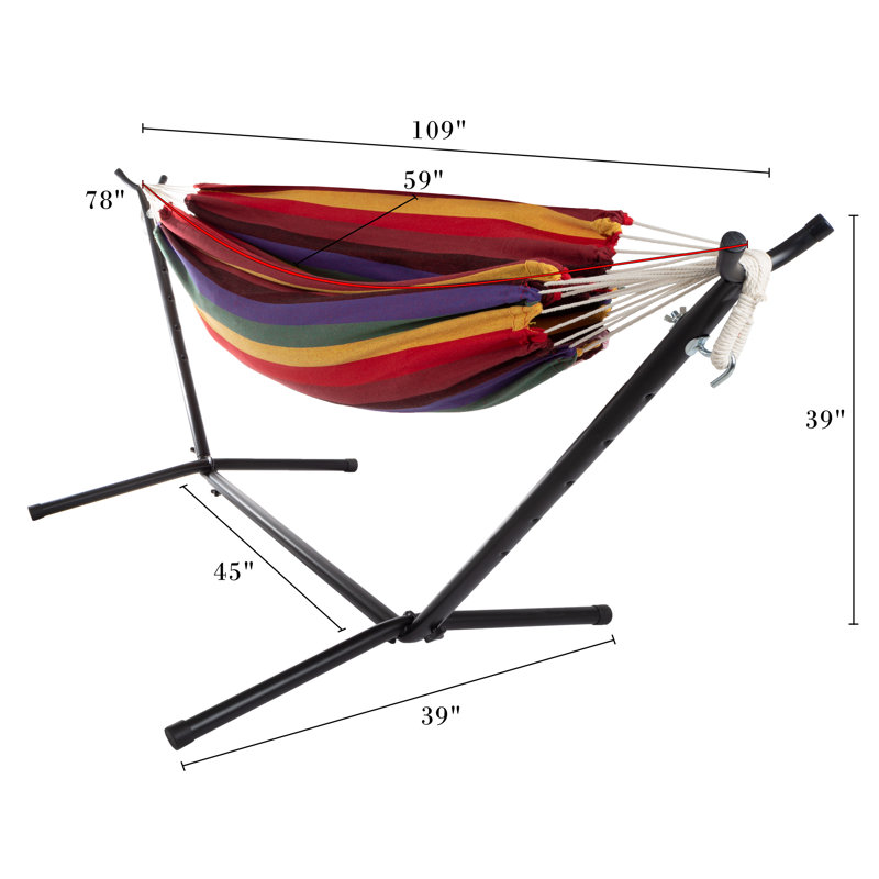 Devante Classic Hammock with Stand, Red/Yellow