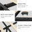 LED Diamond Tufted Bed Frame with 2 Drawers, Adjustable Storage Headboard and 2 Side Pockets-1492737900-1492737907